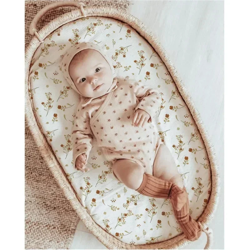 Soft Breathable Muslin Cotton Crib Bed Fitted Sheet