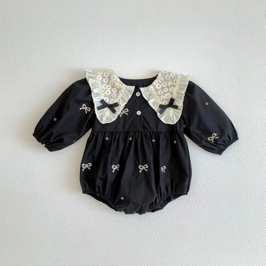 Lace Collar Baby Romper